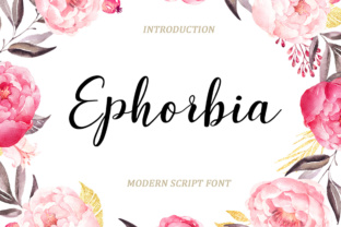 Discover the Elegance of Ephorbia: A Modern Script Font for Creative Professionals