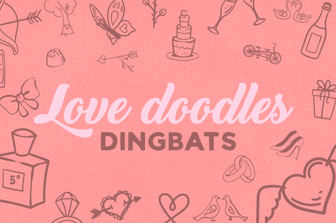 Love Doodles Dingbat: A Unique Hand-Drawn Font for Creative Expression